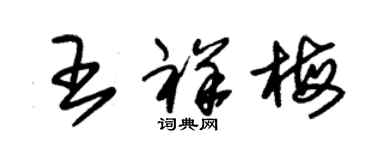 朱錫榮王祥梅草書個性簽名怎么寫