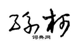 朱錫榮孫柯草書個性簽名怎么寫