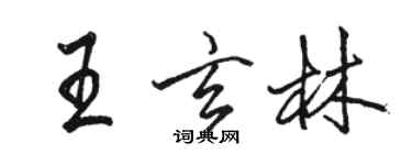 駱恆光王玄林行書個性簽名怎么寫