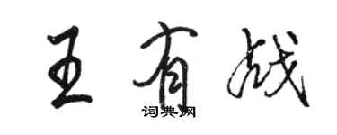 駱恆光王有戰行書個性簽名怎么寫