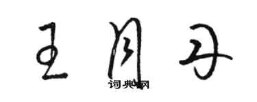 駱恆光王月丹草書個性簽名怎么寫