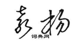駱恆光袁楊草書個性簽名怎么寫