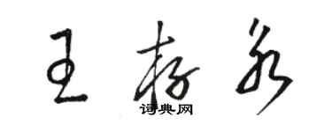 駱恆光王存永草書個性簽名怎么寫