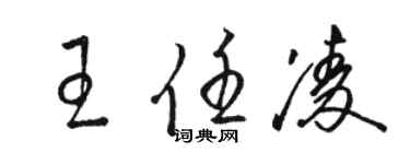 駱恆光王任凌草書個性簽名怎么寫
