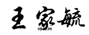 胡問遂王家毓行書個性簽名怎么寫