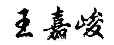 胡問遂王嘉峻行書個性簽名怎么寫