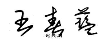 朱錫榮王春藍草書個性簽名怎么寫