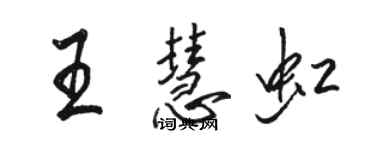駱恆光王慧虹行書個性簽名怎么寫