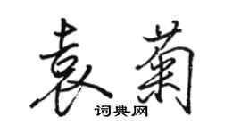 駱恆光袁菊行書個性簽名怎么寫