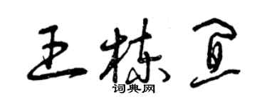 曾慶福王棟宜草書個性簽名怎么寫