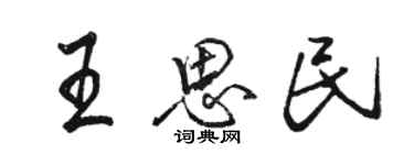 駱恆光王思民行書個性簽名怎么寫