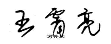 朱錫榮王霄亮草書個性簽名怎么寫