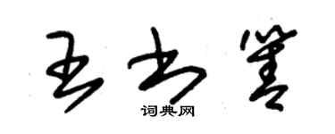 朱錫榮王書箐草書個性簽名怎么寫