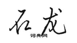 駱恆光石龍行書個性簽名怎么寫