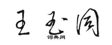 駱恆光王玉同草書個性簽名怎么寫