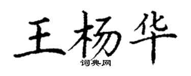 丁謙王楊華楷書個性簽名怎么寫