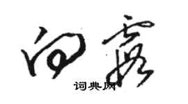 駱恆光向霞草書個性簽名怎么寫