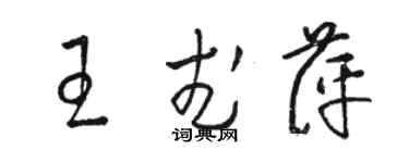 駱恆光王武萍草書個性簽名怎么寫