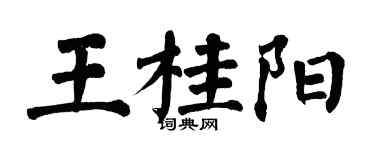 翁闓運王桂陽楷書個性簽名怎么寫
