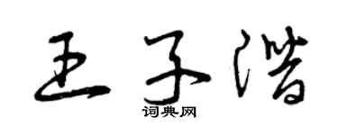 曾慶福王子潛草書個性簽名怎么寫
