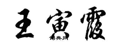 胡問遂王寅霞行書個性簽名怎么寫