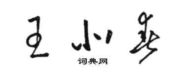 駱恆光王北春草書個性簽名怎么寫