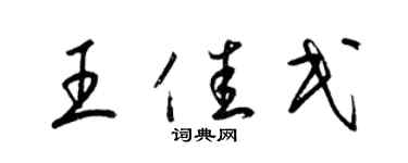 梁錦英王佳民草書個性簽名怎么寫