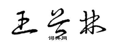 曾慶福王谷林草書個性簽名怎么寫