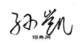 駱恆光孫凱草書個性簽名怎么寫