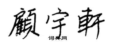 王正良顧宇軒行書個性簽名怎么寫