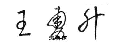 駱恆光王勇升草書個性簽名怎么寫