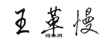 駱恆光王革慢行書個性簽名怎么寫