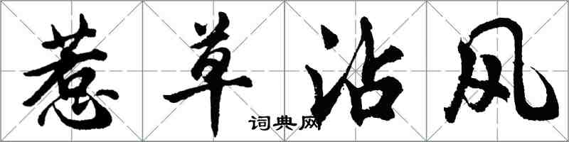 胡問遂惹草沾風行書怎么寫