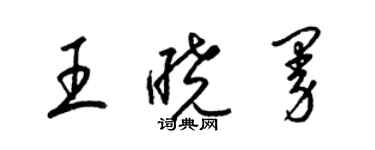 梁錦英王曉曼草書個性簽名怎么寫