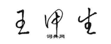 駱恆光王甲生草書個性簽名怎么寫