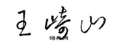 駱恆光王崎山草書個性簽名怎么寫