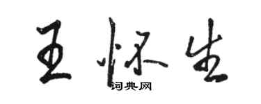 駱恆光王懷生行書個性簽名怎么寫