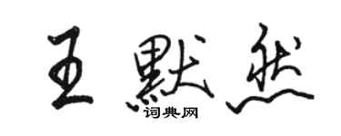 駱恆光王默然行書個性簽名怎么寫