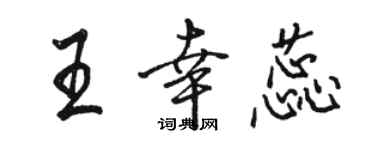 駱恆光王幸蕊行書個性簽名怎么寫