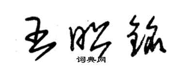 朱錫榮王昭銘草書個性簽名怎么寫