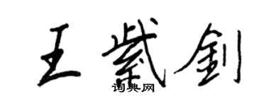 王正良王紫劍行書個性簽名怎么寫