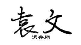 曾慶福袁文行書個性簽名怎么寫