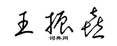 梁錦英王振喜草書個性簽名怎么寫