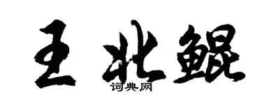 胡問遂王北鯤行書個性簽名怎么寫