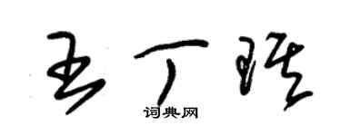 朱錫榮王丁琪草書個性簽名怎么寫