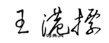駱恆光王港標草書個性簽名怎么寫