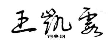 曾慶福王凱霞草書個性簽名怎么寫