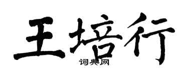 翁闓運王培行楷書個性簽名怎么寫