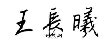 王正良王長曦行書個性簽名怎么寫