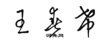 駱恆光王春希草書個性簽名怎么寫